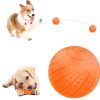 Inbelive Interactive Dog Toy Ball 2.3'' 2 Interactive Modes Soft Enhanced Rubber Bite Resistant Durable Motion Activated Automatic Rolling Ball Toys with LED