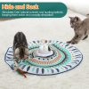 Inbelive Cat Laser Toy Automatic, 4-in-1 Interactive Cat Toys for Indoor Cats, Hide and Seek Kitten Wand Toy, USB Rechargeable Electronic Kitten Toys with Moving Feather, Cover for Bored Cats All Breeds