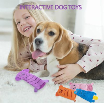 Inbelive Dog Toy, 8 Pack Dog Squeaky Toys for Chewer Small, Medium, and Large Breed,Cute Durable Interactive Dog Toys for Indoor Puppy Teething, Pet Entertaining, Fun, with Squeaker & Crinkle Paper