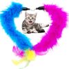 Inbelive Cat Feather Toys Refill Cat Wand Replacement Feathers, 16 PCS Cat Toy Feather Refills, Cat Wand Attachments Feathers for Cat Toys