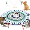 Inbelive Cat Laser Toy Automatic, 4-in-1 Interactive Cat Toys for Indoor Cats, Hide and Seek Kitten Wand Toy, USB Rechargeable Electronic Kitten Toys with Moving Feather, Cover for Bored Cats All Breeds