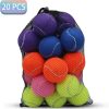 Inbelive Tennis Balls, 20 Pack Tennis Balls for Dogs, Pet Dog Playing Balls, Come with Mesh Bag for Easy Transport, Colorful Easy Catching Pet Dog Balls (Multi-Color)