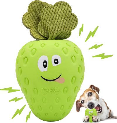 Inbelive Squeaky Dog Chew Toys for Aggressive Chewers, Dog Toys for Large Medium Small Breed Dog, Indestructible Tough Durable Dogs Toys Interactive Puppy Teeth Clean Natural Rubber(Raccoon & Zombie)