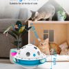 Inbelive 3 in 1 Smart Cat Toys, Interactive Cat Roly Poly Toy, Electric Indoor Kitten Toys, Fluttering Butterfly,Random Whack-A-Mole Mice, 1 Pcs Catnip Balls,Auto On/Off (Blue)