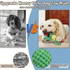 Inbelive Squeaky Dog Chew Toys for Aggressive Chewers, Dog Toys for Large Medium Small Breed Dog, Indestructible Tough Durable Dogs Toys Interactive Puppy Teeth Clean Natural Rubber(Raccoon & Zombie)