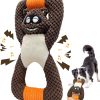 Inbelive Squeaky Dog Chew Toys for Aggressive Chewers, Dog Toys for Large Medium Small Breed Dog, Indestructible Tough Durable Dogs Toys Interactive Puppy Teeth Clean Natural Rubber(Raccoon & Zombie)