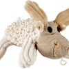Inbelive Durable Natural Nubby Plush Dog Toys with Squeaker and Crinkle Paper in Multi-Size (Natural Octopus - L, 18 Inch), All Breed Sizes
