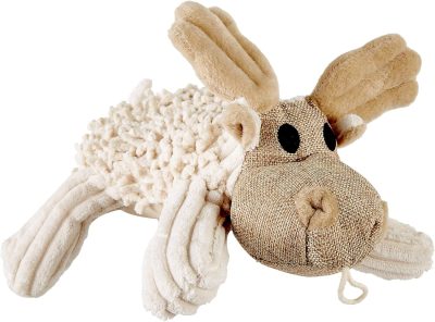 Inbelive Durable Natural Nubby Plush Dog Toys with Squeaker and Crinkle Paper in Multi-Size (Natural Octopus - L, 18 Inch), All Breed Sizes