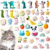 Inbelive 50 Pcs Catnip Toys for Indoor Cat Plush Cats Toys Bulk Interactive Catnip Filled Kitten Toys Cat Chew Toy Pet Cats Supplies