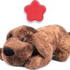 Inbelive Dog Heartbeat Toy for Puppy Anxiety Relief, Heartbeat Stuffed Animal Heartbeat Plush Toy for Small, Medium, and Large Dogs (Brown)