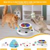 Inbelive 4 in 1 Cat Toys Rechargeable with 2000mAh Battery, Interactive Cat Toys for Indoor Cats, Track Balls Kitten Toy, Fluttering Butterfly, Electronic Whack a Mole for All Breeds