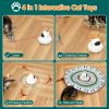 Inbelive Cat Laser Toy Automatic, 4-in-1 Interactive Cat Toys for Indoor Cats, Hide and Seek Kitten Wand Toy, USB Rechargeable Electronic Kitten Toys with Moving Feather, Cover for Bored Cats All Breeds