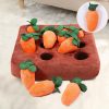 Inbelive Dog Carrot Toy, Enrichment Dog Puzzle Toys, Hide and Seek Carrot Farm Dog Plush Chew Toys for Small Medium and Large Dogs Cats with 12 Carrots