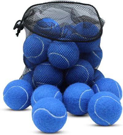 Inbelive Tennis Balls, 20 Pack Tennis Balls for Dogs, Pet Dog Playing Balls, Come with Mesh Bag for Easy Transport, Colorful Easy Catching Pet Dog Balls (Multi-Color)