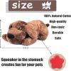 Inbelive Dog Heartbeat Toy for Puppy Anxiety Relief, Heartbeat Stuffed Animal Heartbeat Plush Toy for Small, Medium, and Large Dogs (Brown)
