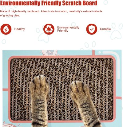 Inbelive Cat Enrichment Toys for Indoor Cats, Whack-A-Mole Cat Puzzle Toy, Corrugated Cardboard Cat Scratching Post, Indoor Cat Scratching Post Toy, Safe and Fun Paw Scratcher, Exercise Puzzle for All Ages
