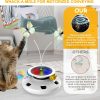 Inbelive 4 in 1 Cat Toys Rechargeable with 2000mAh Battery, Interactive Cat Toys for Indoor Cats, Track Balls Kitten Toy, Fluttering Butterfly, Electronic Whack a Mole for All Breeds