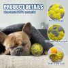 Inbelive Dog Balls, Indestructible Tennis Balls for Dogs, Durable Bouncy Dog Toy Balls for Aggressive Chewers, Interactive Dog Toys for Fetch Game, Lightweight Floating Dog Toys (4 Balls)