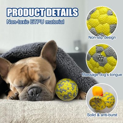 Inbelive Dog Balls, Indestructible Tennis Balls for Dogs, Durable Bouncy Dog Toy Balls for Aggressive Chewers, Interactive Dog Toys for Fetch Game, Lightweight Floating Dog Toys (4 Balls)