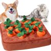 Inbelive Dog Carrot Toy, Enrichment Dog Puzzle Toys, Hide and Seek Carrot Farm Dog Plush Chew Toys for Small Medium and Large Dogs Cats with 12 Carrots