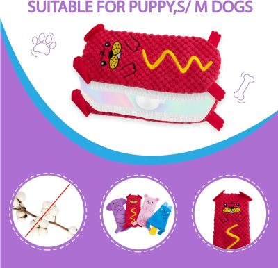 Inbelive Dog Toy, 8 Pack Dog Squeaky Toys for Chewer Small, Medium, and Large Breed,Cute Durable Interactive Dog Toys for Indoor Puppy Teething, Pet Entertaining, Fun, with Squeaker & Crinkle Paper