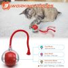 Inbelive Interactive Cat Toys Ball, Motion Activate Electric Cat Toy, Automatic Pet Exercise Toys, Simulate Bird Calls, USB Rechargeable (Long Tail)