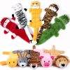 Inbelive Dog Squeaky Toys, 5 PCS Crinkle Plush Dog Toys, No Stuffing Dog Toys for Small Medium Large Dogs, Stuffless Puppy Toys for Boredom