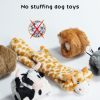 Inbelive Dog Squeaky Toys, 5 PCS Crinkle Plush Dog Toys, No Stuffing Dog Toys for Small Medium Large Dogs, Stuffless Puppy Toys for Boredom