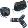 Inbelive Cat Furniture Tent for Indoor and Outdoor Playpen Portable Cat Tunnels, Outdoor Kennel (2 Cube + 3-Way Tunnel)