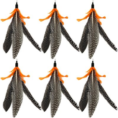 Inbelive Cat Feather Toys Refill Cat Wand Replacement Feathers, 16 PCS Cat Toy Feather Refills, Cat Wand Attachments Feathers for Cat Toys