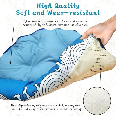 Inbelive Cat Tunnel Bed for Indoor Cats 2-in-1 Cat Play Tunnel Bed Collapsible Cat Carpet Tunnel Washable Cat Tubes and Tunnels with Hanging Balls for Kitty Bunny Rabbit Puppy Ferret (Blue)