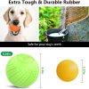 Inbelive Interactive Dog Toy Ball 2.3'' 2 Interactive Modes Soft Enhanced Rubber Bite Resistant Durable Motion Activated Automatic Rolling Ball Toys with LED