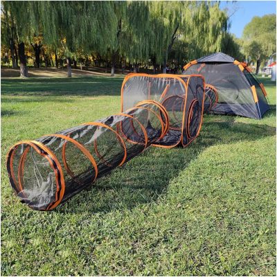 Inbelive Portable Outdoor Cat Enclosures for Indoor Cats, 4-in-1 Large Cat Tent Outdoor with Tunnel for Cats and Other Pets