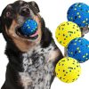 Inbelive Dog Balls Tennis Ball Toys Dog Toys for Aggressive Chewers Durable Teething Chew Toys Water Toy Fetch Balls for Large Medium Small Dog and Puppies (4 Balls)