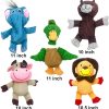 Inbelive 5 Pack Tough Layer Plush Dog Toys Assortment Value Bundle Dog Squeaky Toys Assortment Puppy Pet Mutt Dog Toy Dog Squeak Toy for Medium Large Dogs