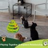 Inbelive Cat Toy Roller,3 Levels Tower with Six Multiple Balls Cat Turntable Toy,Funny Interactive Cat Toys for Indoor,Funny Puzzle Toy for Kitten Pet Cats,Do Exercise&Play Game (Yellow-Green)