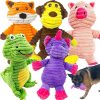 Inbelive 5 Pack Plush Toys Assortment Value Bundle Puppy Pet Mutt Squeak Toy for Medium Large Dogs