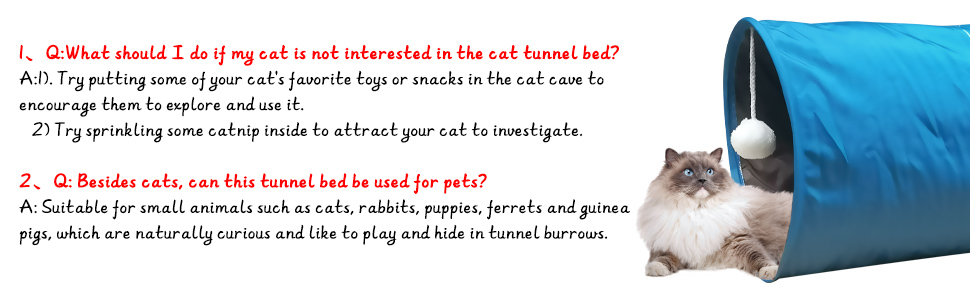 cat tunnel bed for indoor